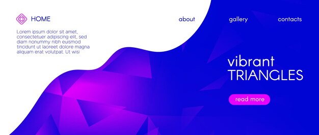 Banner de polígono abstracto para el diseño de páginas web