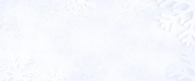 Banner Pop-under de Navidad y Año Nuevo con espacio para su información. Fondo de invierno.