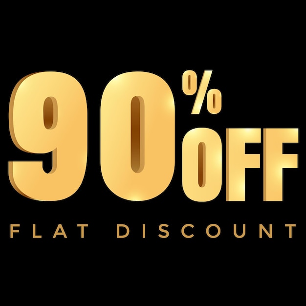 Banner de porcentaje 3D moderno y elegante con un aspecto exclusivo