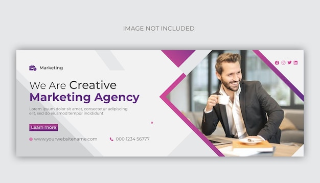 Banner y portada de Facebook de marketing creativo