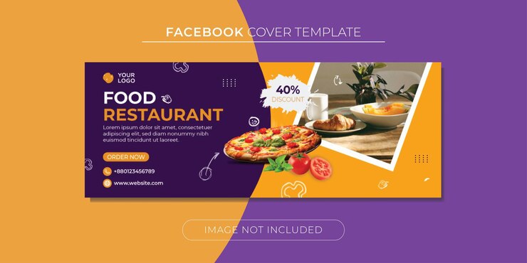 banner de portada de facebook de restaurante