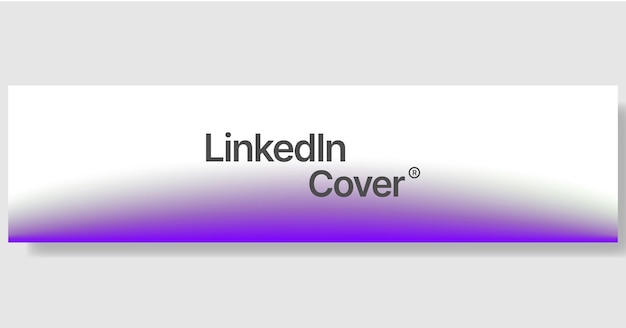 Banner de portada de linkedin minimalista azul con fondo de gradiente borroso