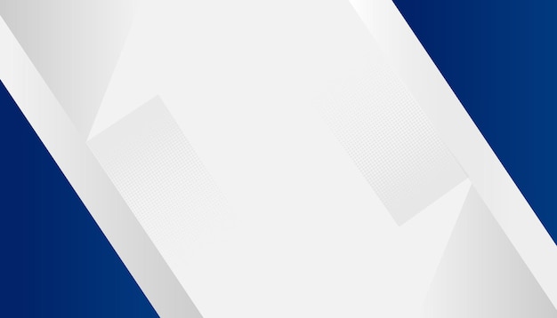 Banner de presentación empresarial con forma geométrica azul