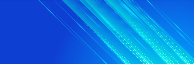Banner de presentación de negocios con forma geométrica azul Banner vectorial largo abstracto de fondo mínimo con espacio de copia para el texto
