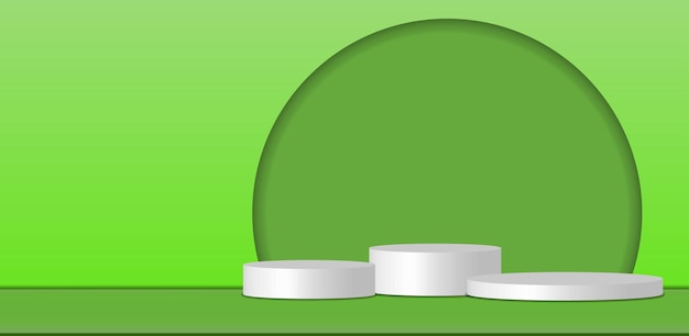 Banner de producto Podio para biopreparados y productos ecológicos Vector