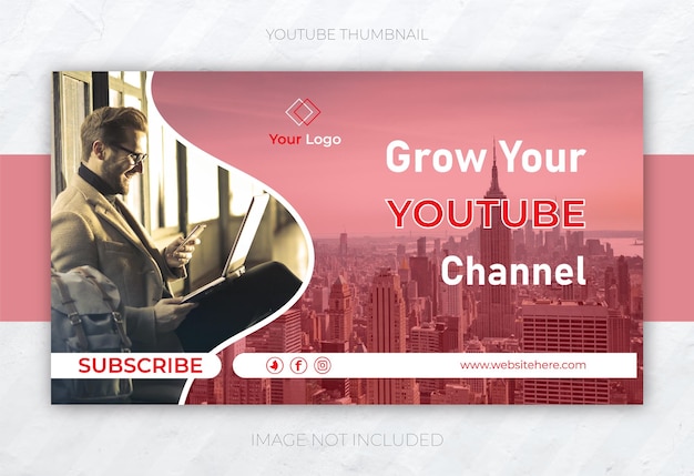 Banner profesional de YouTube para canales personales o comerciales
