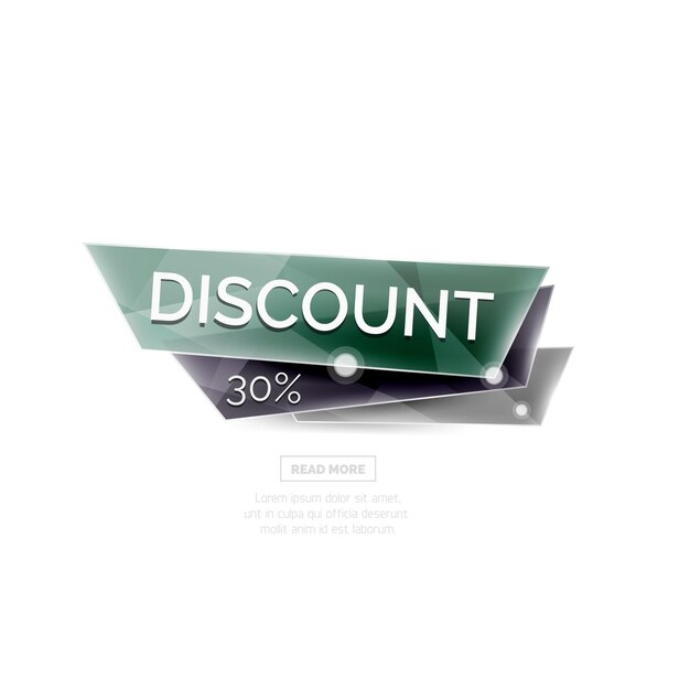 Banner de promoción de anuncio de forma geométrica vectorial