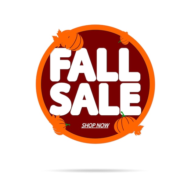 Banner de promoción de compras de temporada de venta de otoño