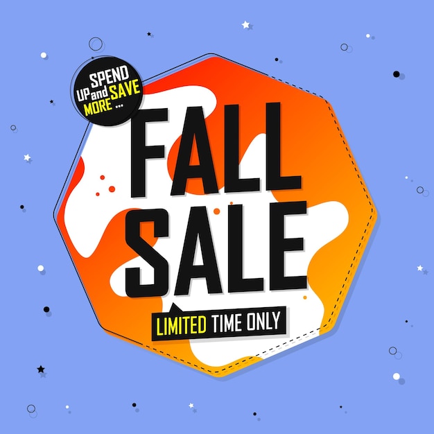 Banner de promoción de compras de temporada de venta de otoño