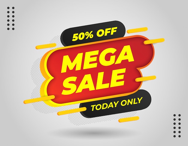 Banner de promoción elegante 3D para promover su negocio y oferta
