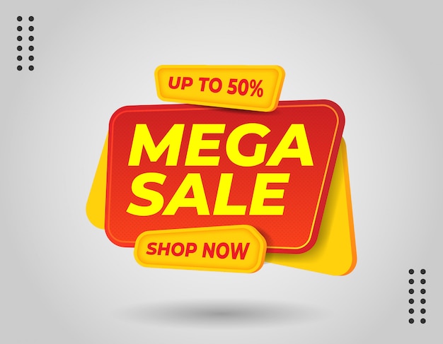 Banner de promoción elegante 3D para promover su negocio y oferta