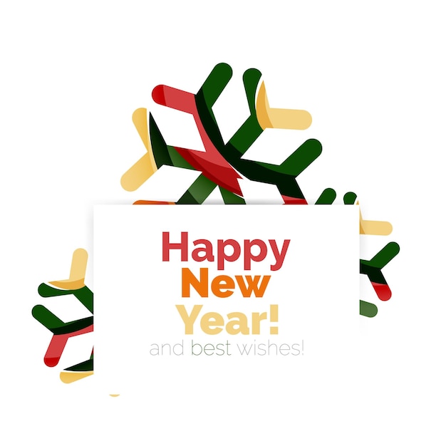Banner de promoción de venta abstracta geométrica de navidad