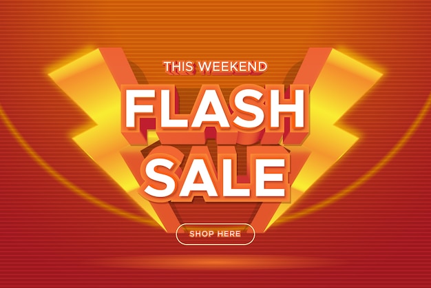 Banner de promoción de venta flash