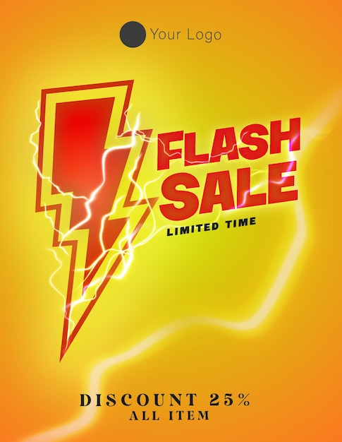 Banner de promoción de venta flash