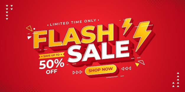 Banner de promoción de venta flash