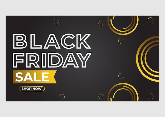 Banner de promoción de venta de viernes negro