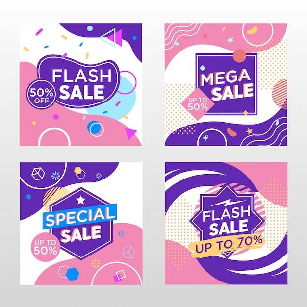 Vector banner de promoción de ventas