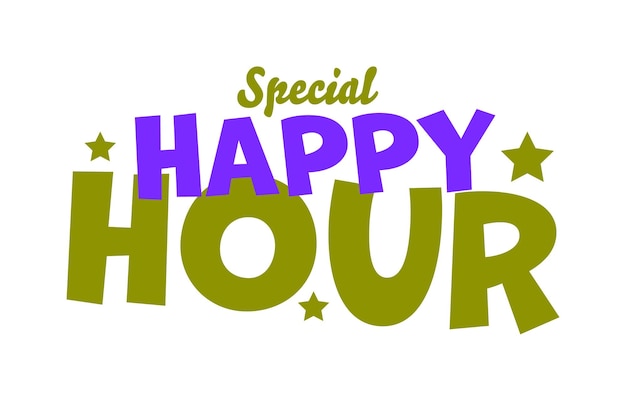 Banner promocional especial de happy hour para venta de compras