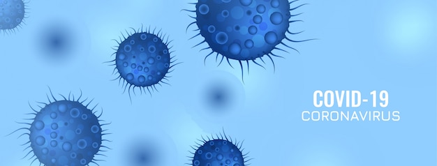 Banner de propagación de la infección por coronavirus Covid-19