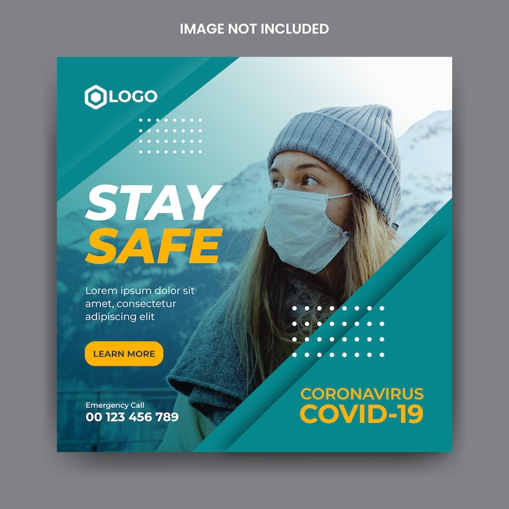 Banner de publicación de redes sociales de Coronavirus