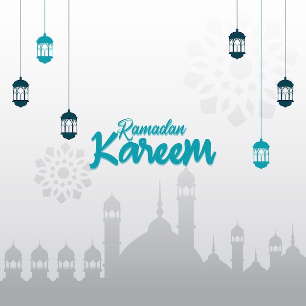 banner de ramadan kareem 2024 con diseño de fondo blanco 15