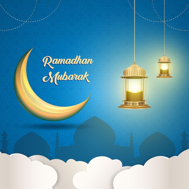Banner ramadan plantilla de publicaciones en las redes sociales