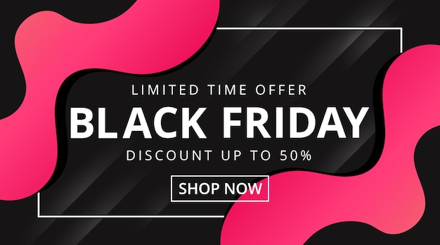 Banner de rebajas de black friday de abstrack