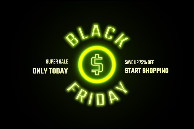 Vector banner de rebajas del black friday