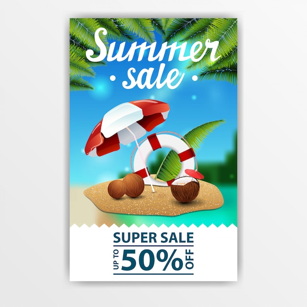 Banner de rebajas de verano