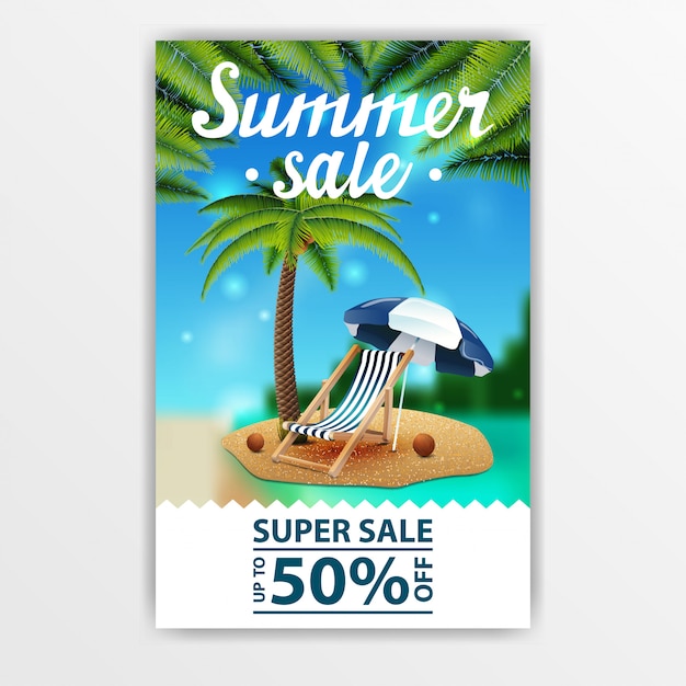 Banner de rebajas de verano