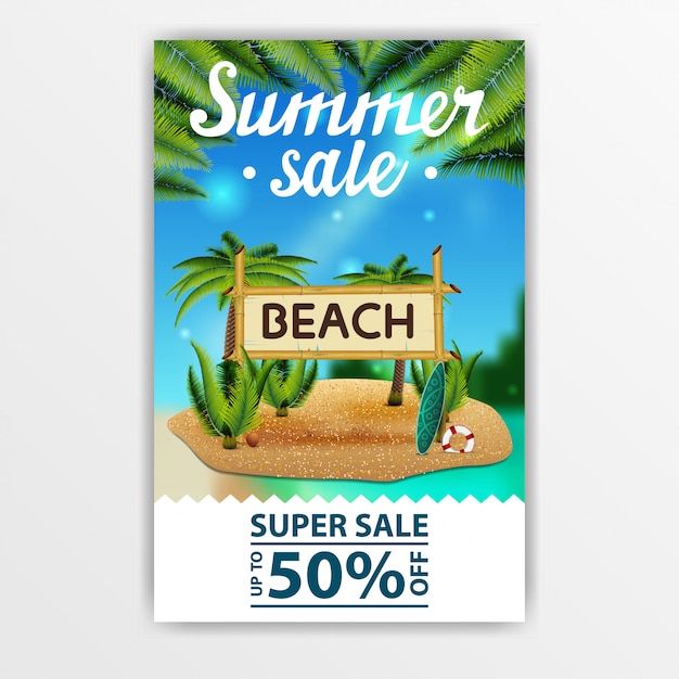 Banner de rebajas de verano
