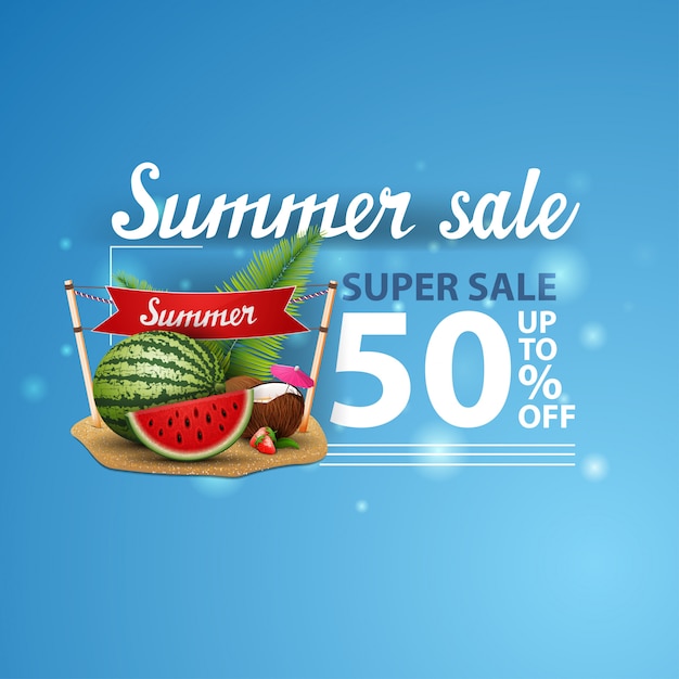 Banner de rebajas de verano