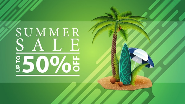 Banner de rebajas de verano