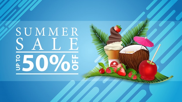 Banner de rebajas de verano
