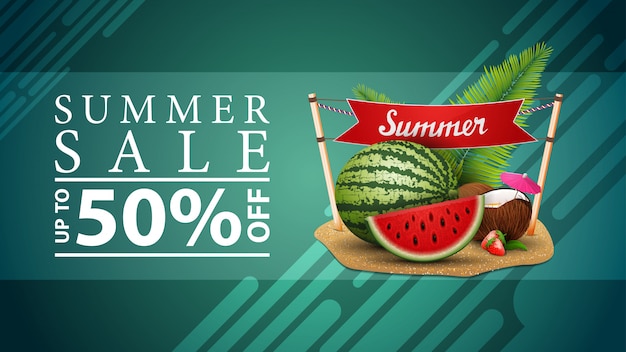 Banner de rebajas de verano