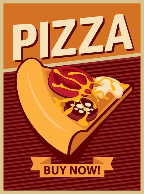 Banner con rebanada de pizza