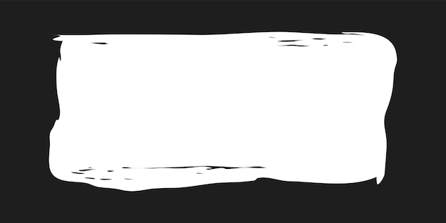 Banner rectangular pintado a mano con tiza en negro