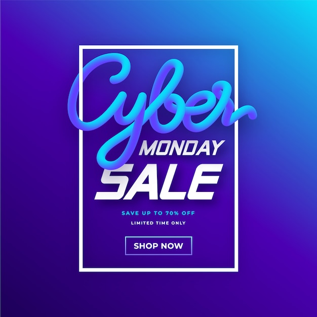 Banner de redes sociales de cyber monday