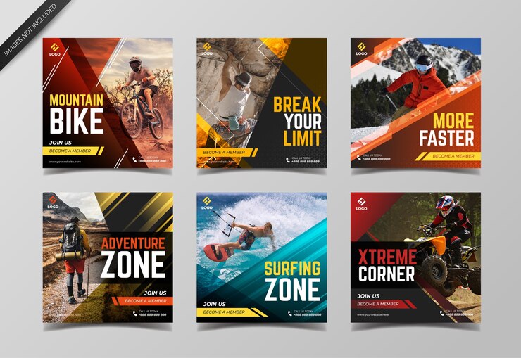 Banner de redes sociales deportivas para publicación de instagram y marketing digital