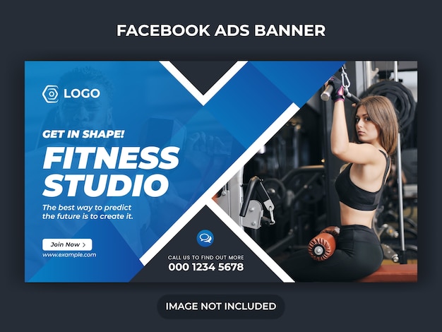 Banner de redes sociales de fitness