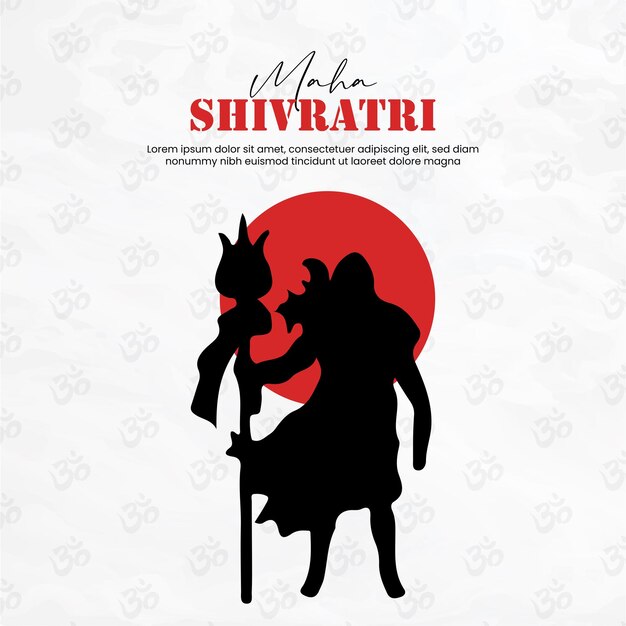 Banner de las redes sociales de Maha Shivaratri para el feed de publicaciones de Instagram