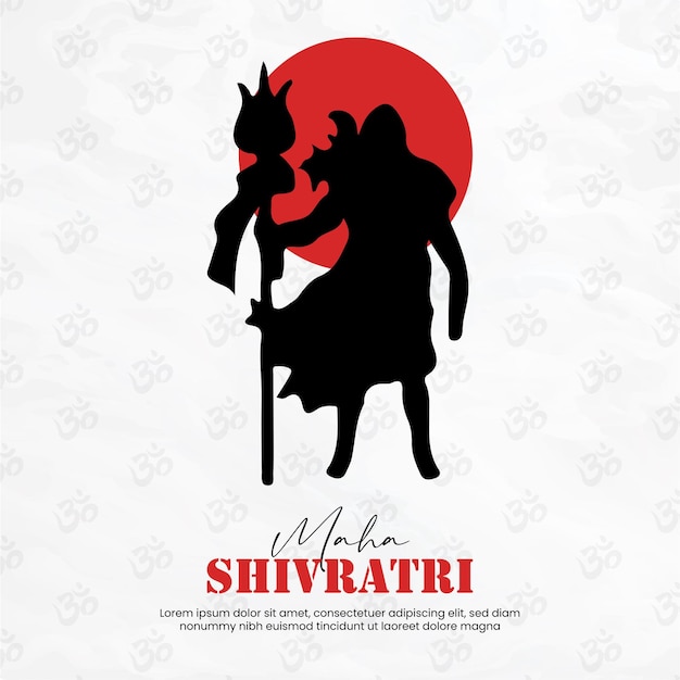 Banner de las redes sociales de Maha Shivaratri para el feed de publicaciones de Instagram
