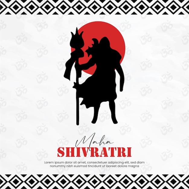 Banner de las redes sociales de Maha Shivaratri para el feed de publicaciones de Instagram