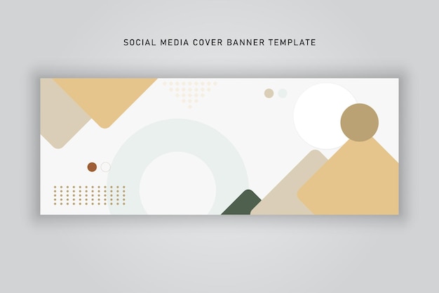 Vector banner de redes sociales minimalista