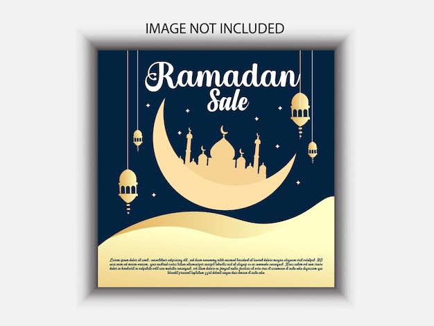 banner de las redes sociales de ramadán y hermosa plantilla de post de ramadá
