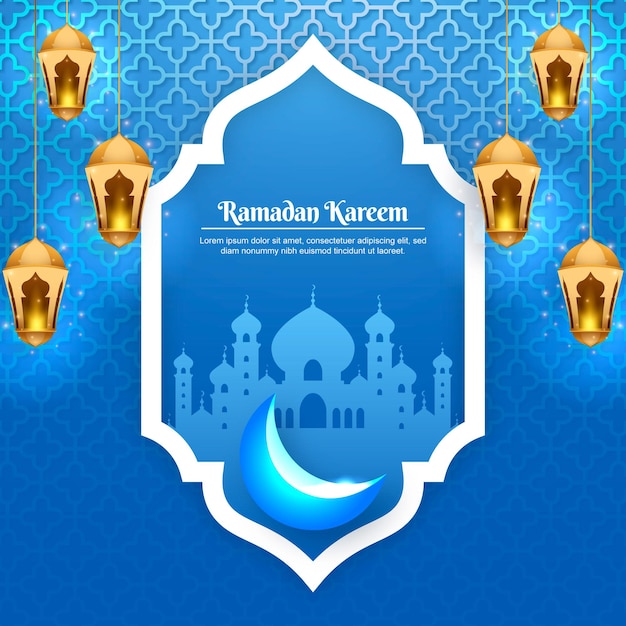 Banner de redes sociales religiosas del festival islámico tradicional de ramadán kareem