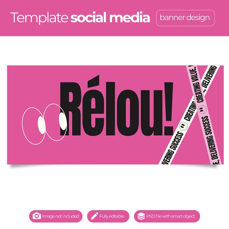 Vector banner de las redes sociales de relou