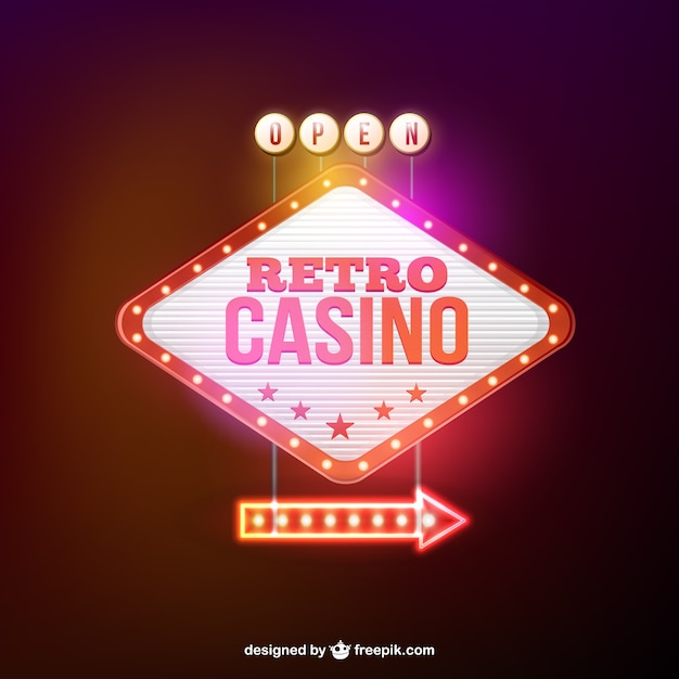 Vector banner retro de casino