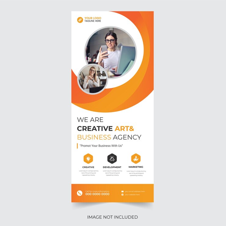 Banner rollup corporativo plantilla de diseño de banner stan Vector Premium