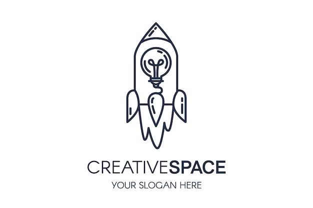 banner de servicio multimedia del logotipo del espacio creativo